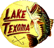 Circular Lake Sign with Raised Cut-Out Bass