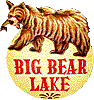 Circular Lake Sign With Raised Cut-Out Bear